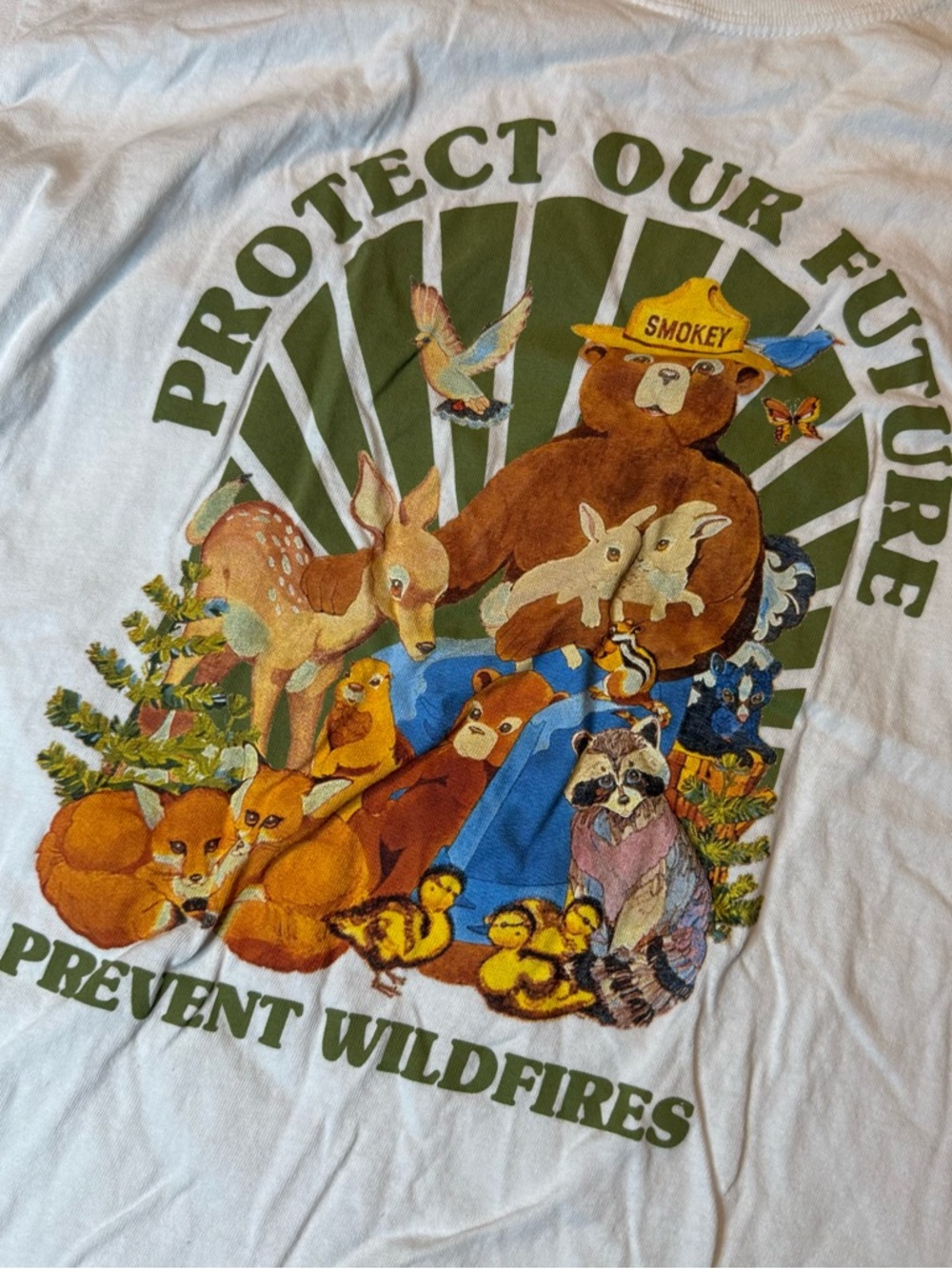 Prevent Wildfires T-Shirt, size Large